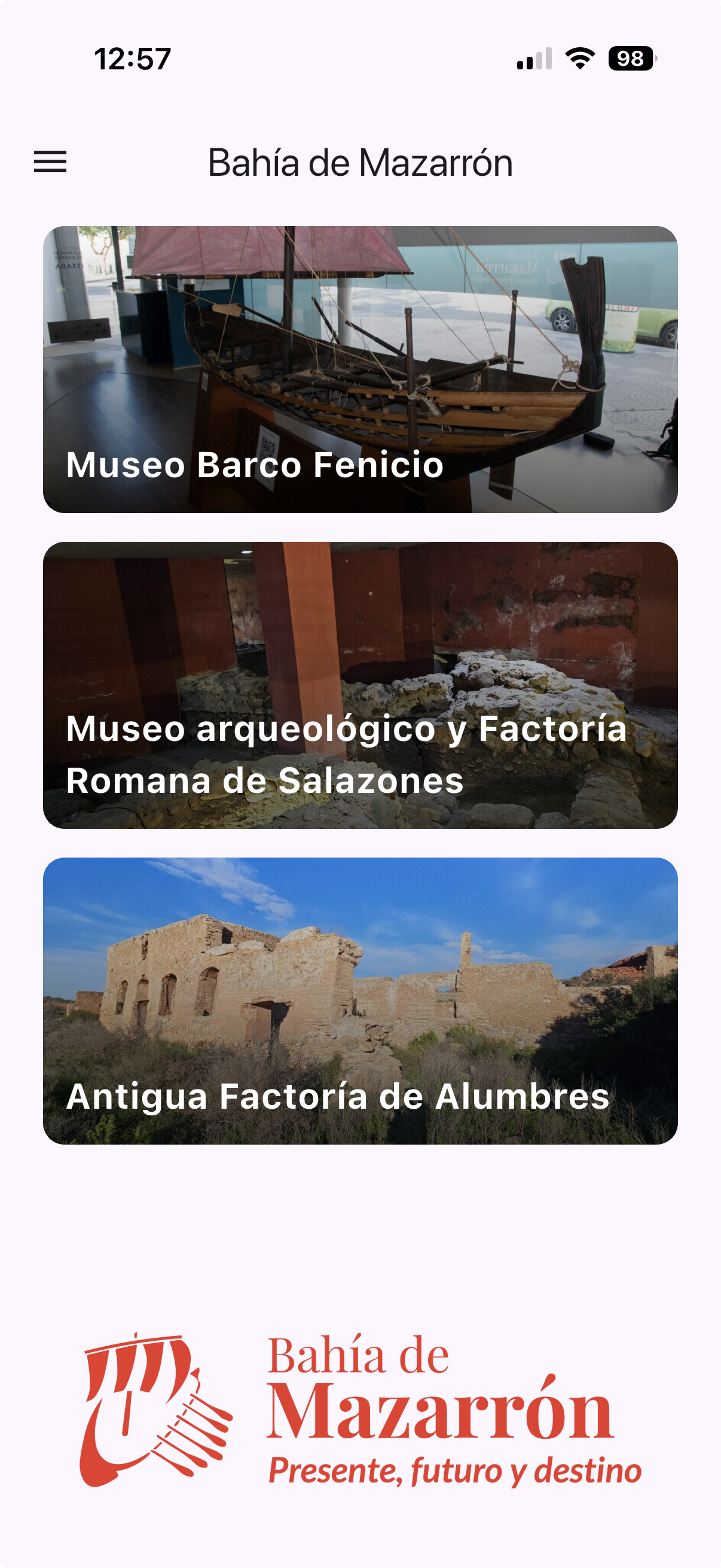 Captura de la app Mazarrón Virtual