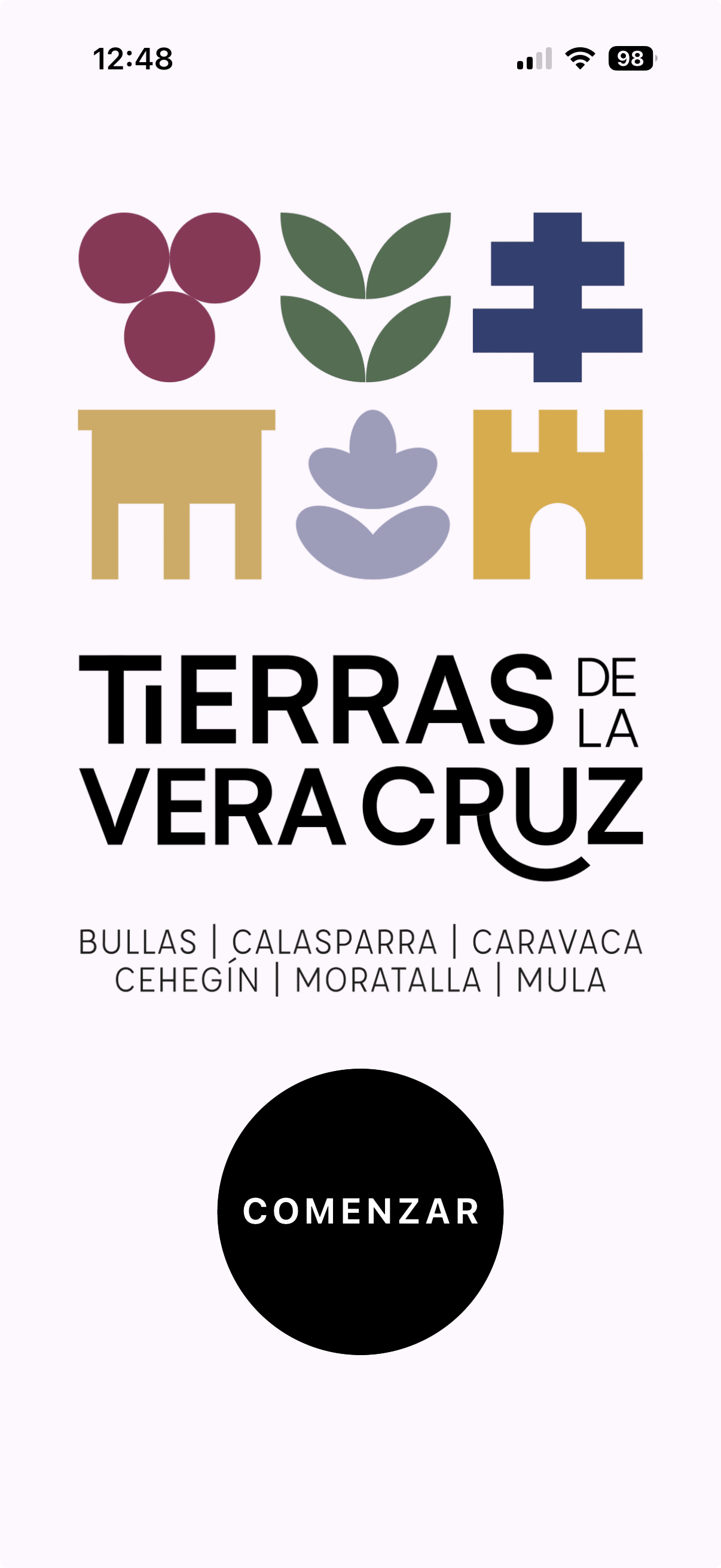 Captura de la app Tierras de la Vera Cruz